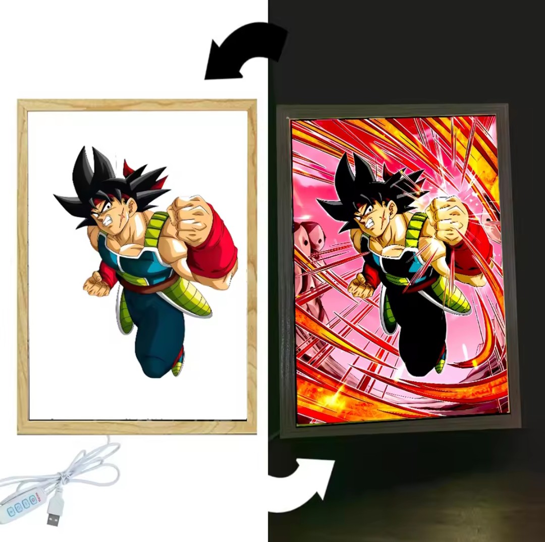 Anime Dragon Ball Z Light Painting Photo Frame ( BARDOCK)